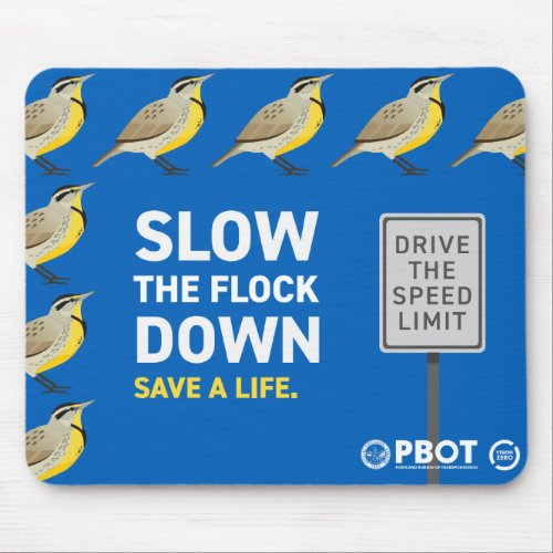 PBOT Slow The Flock Down Mouse Pad