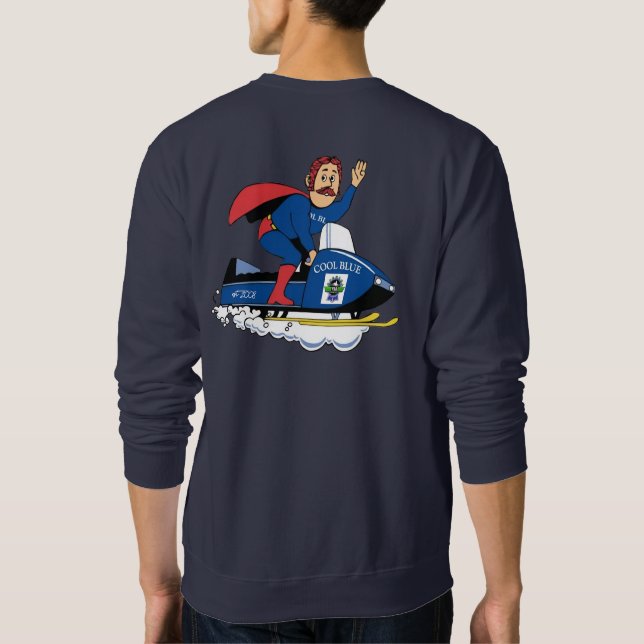 PBR Snowmbile Guy TEAM T-Shirt Sweatshirt (Back)