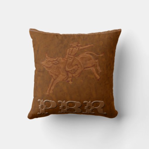 "PBR" Western Rodeo Pillow Zazzle