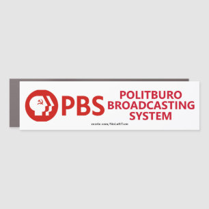 PBS Politburo Broadcasting System Car Magnet
