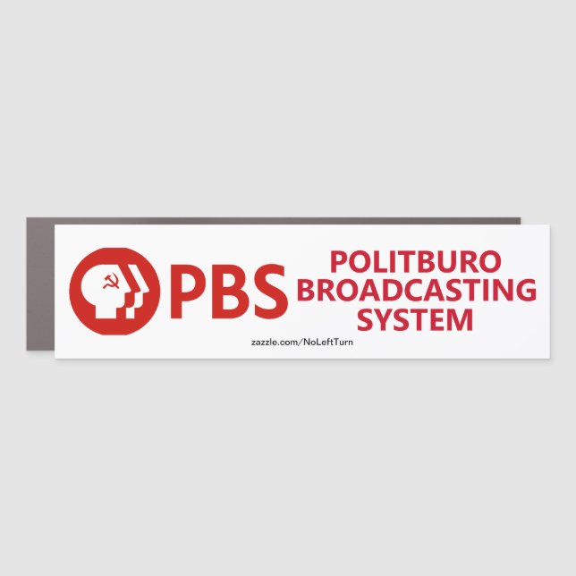 PBS Politburo Broadcasting System Car Magnet (Front)