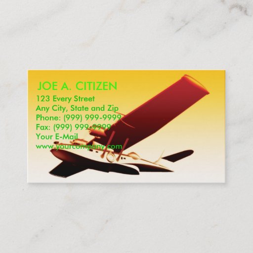 Customizable PBY Catalina flying boat Business Card