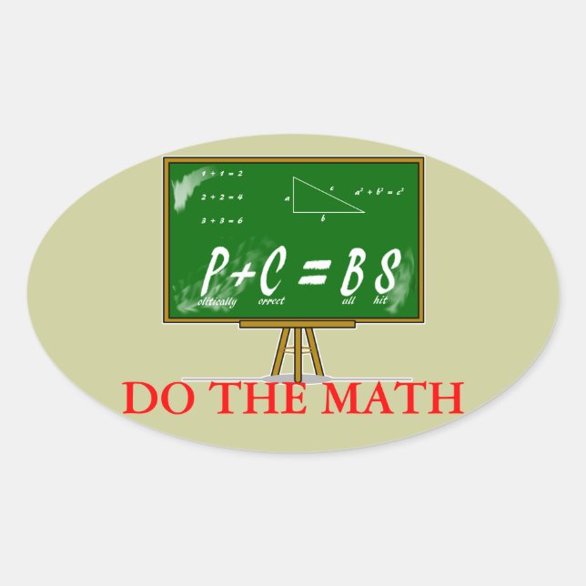 PC=BS math2 Oval Sticker (Front)
