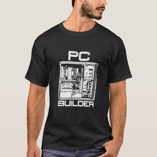 PC Builder Computer Expert Information Technology T-Shirt (Front)