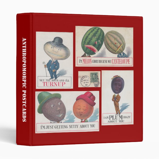 PC COLLECTOR'S Binder ANTHROPOMORPHIC POSTCARDS (Front/Spine)
