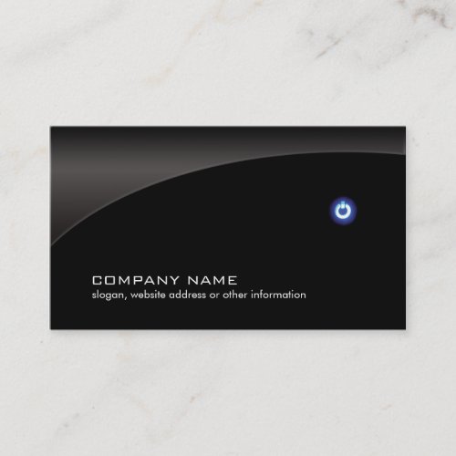 Computer Repair Technician Simple Black Business Card