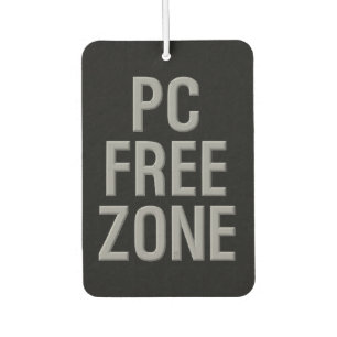 PC Free Zone black car air freshener