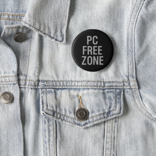 PC Free Zone black standard round button