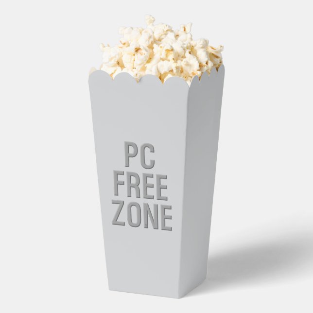 PC Free Zone gray popcorn boxes (Popped)