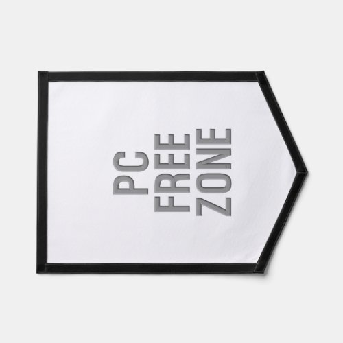 PC Free Zone white pennant banner