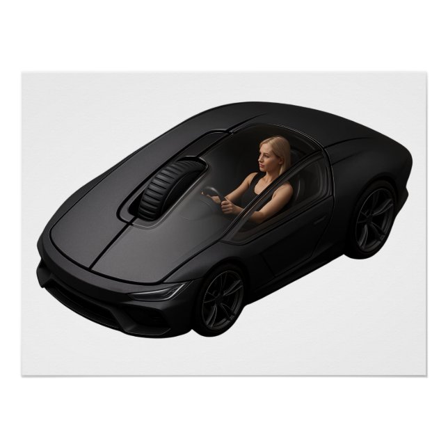 PC Mouse–Car: Click at the speed of a supercar Poster (Front)
