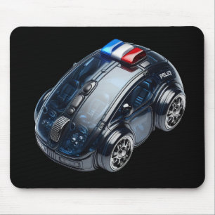 PC Mouse–Car: Police Vehicle Mouse Pad