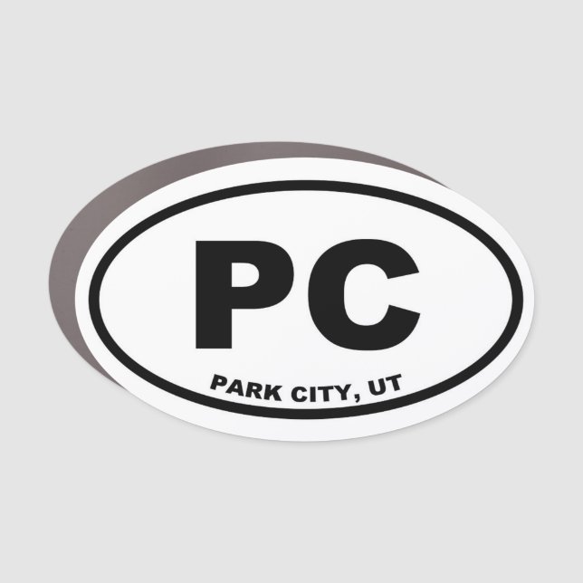 PC Park City Utah Oval Car Magnet (Front)