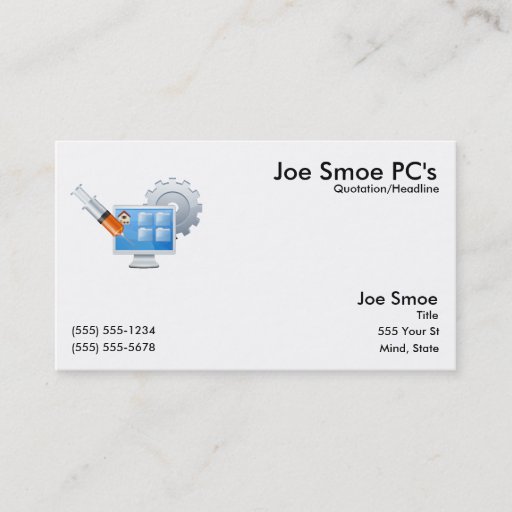 Customizable PC Shot Business Card