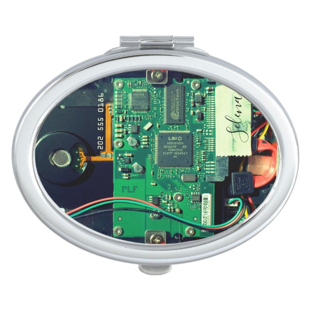 PCB board, electronic parts and printed circuit Compact Mirror (Front)