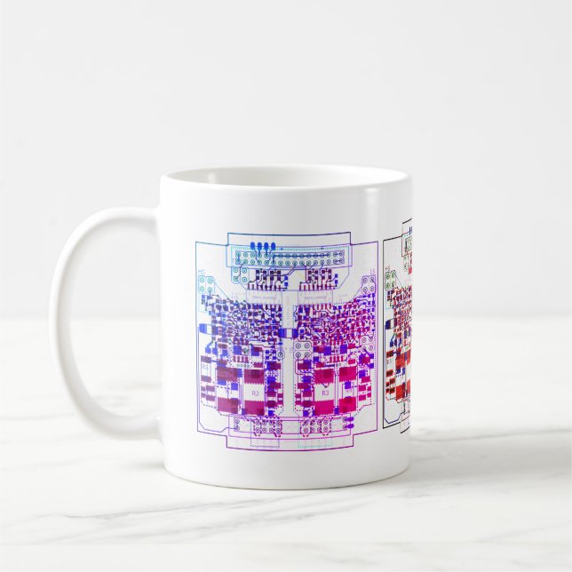 PCB Printed Circuit Board Driver Platinum Tasse Coffee Mug (Left)