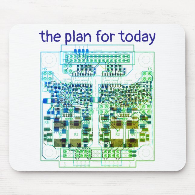 PCB Printed Circuit Board Platinen-Pad mit Plan Mouse Pad (Front)