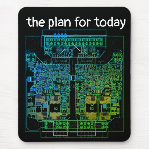 PCB Printed Circuit Board Platinen_Shirt mit Plan Mouse Pad