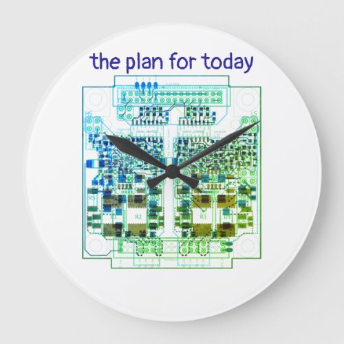 PCB Printed Circuit Board Platinen_Uhr mit Plan Large Clock