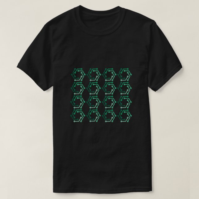 PCB printed circuit board trace lines art T-Shirt (Design Front)