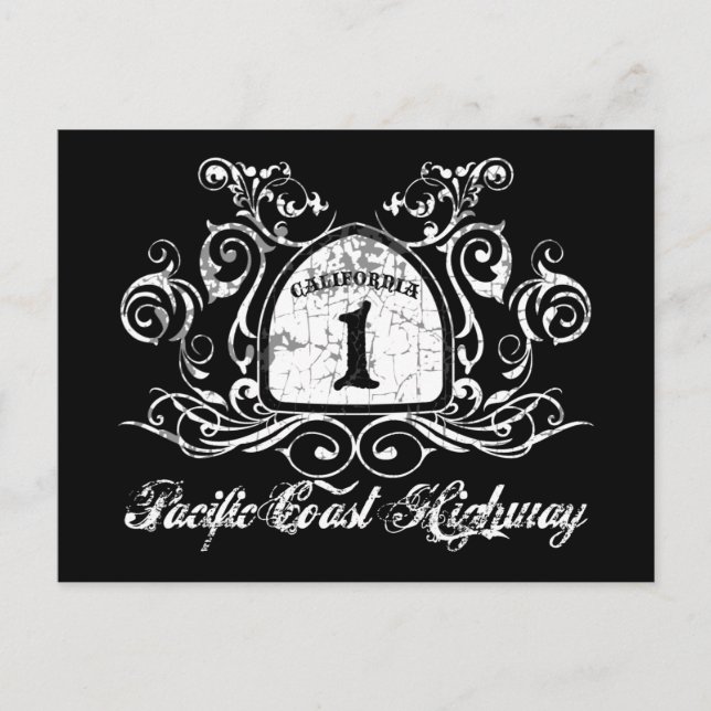 PCH Highway Sign Postcard (Front)