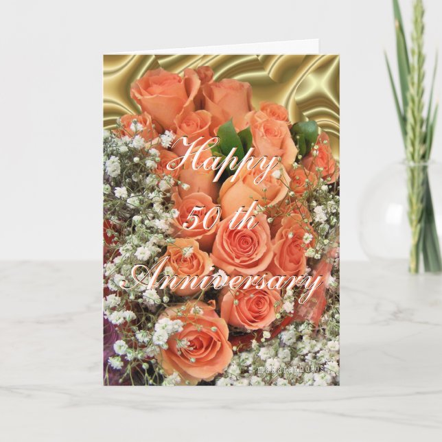 PchRosesAnniversary-customize any occasion Card (Front)