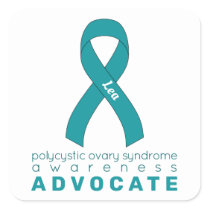 PCOS Advocate White Square Sticker