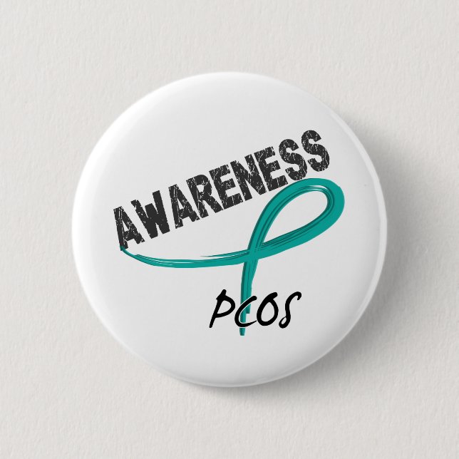 PCOS Awareness 3 Pinback Button (Front)