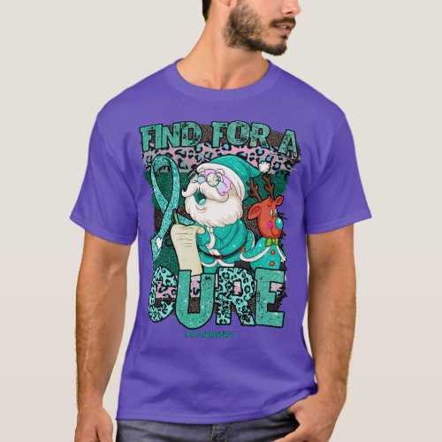 PCOS Awareness Awareness leopard christmas cure sa T_Shirt