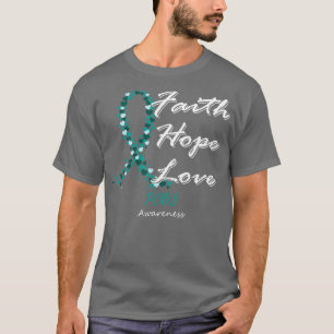 PCOS Awareness Faith Hope Love In This Family We F T-Shirt