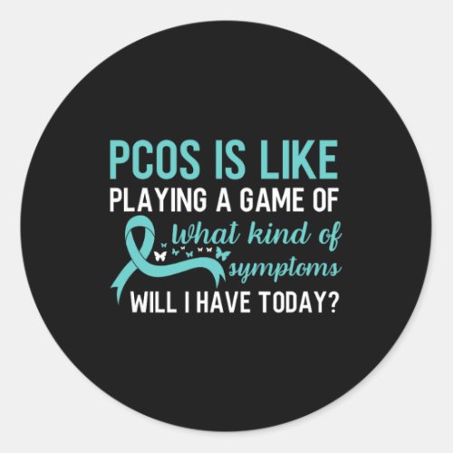 Pcos Awareness Pcos Support Survivor Women  Classic Round Sticker