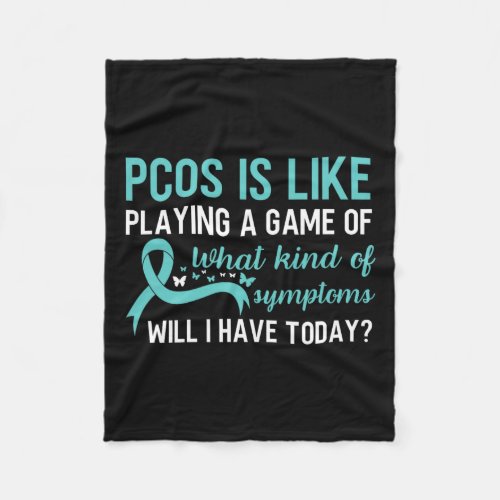 Pcos Awareness Pcos Support Survivor Women  Fleece Blanket