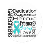 PCOS Caregivers Collage Classic Round Sticker
