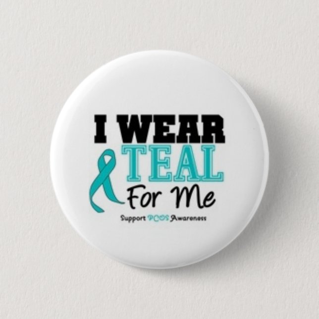 PCOS Support Button! Pinback Button (Front)