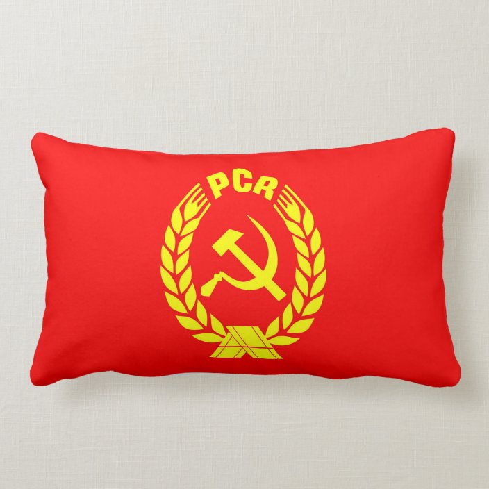 pcr old romanian communist party flag pillow | Zazzle.com