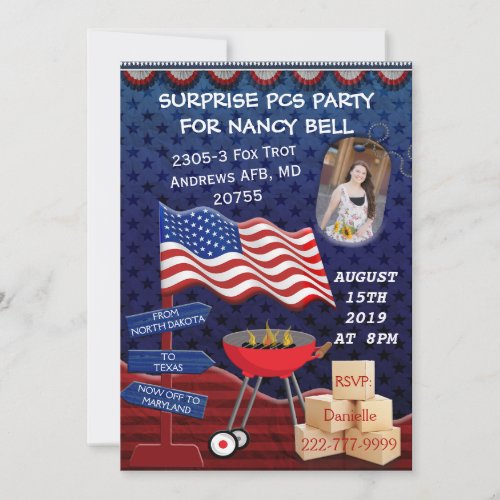 PCS Dog Tags Photo Bar B Que Party Invitation