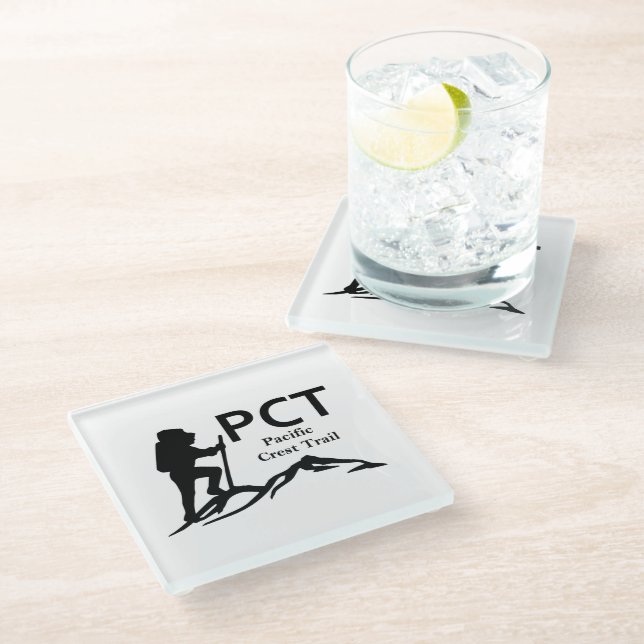 PCT  -  Pacific Crest Trail Glass Coaster (Angled)