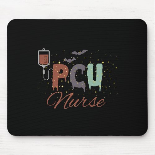 PCU Nurse Halloween Retro Nurse Progressive Care U Mouse Pad