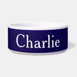 pCustom Personalized Name Photo Dark Blue Pet Bowl<br><div class="desc">Personalize Simplistic Art,  add name or photo. Looks good on anything. ⭐PERSONALIZE this template with your artwork. ⭐EDIT it further to make more changes. ⭐TRANSFER this design to any product. Visit all my stores at bit.ly/SandyspiderStores (cut and paste).</div>