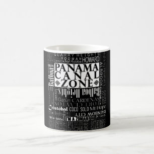 PCZ – Panama Canal Zone Locations in White Coffee Mug