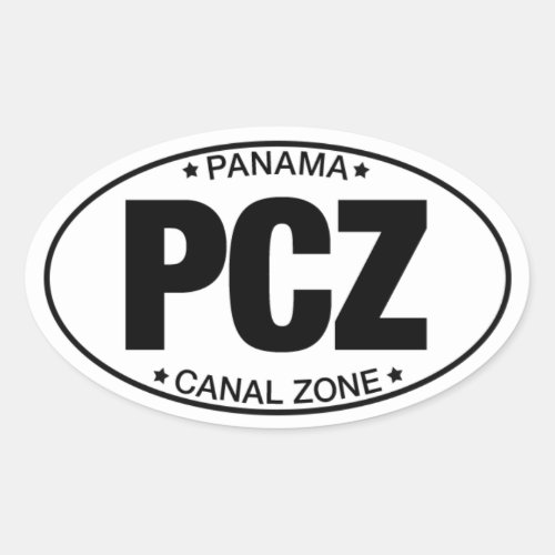 PCZ  Panama Canal Zone Sticker