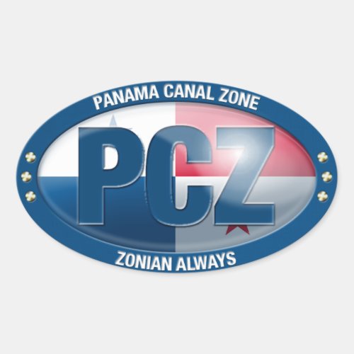 PCZ  Panama Canal Zone Zonian Always Sticker