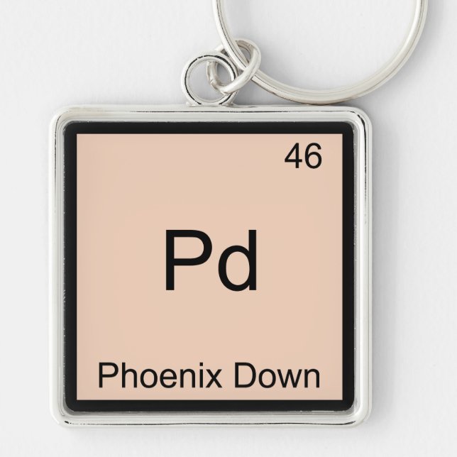 Pd - Phoenix Down Chemistry Element Symbol T-Shirt Keychain (Front)