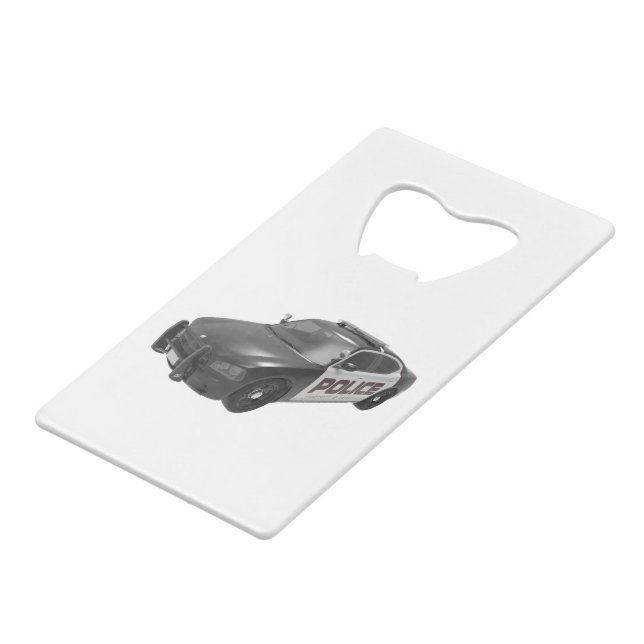 PD Police Academy Grad Graduates Car Credit Card Bottle Opener (Front Angled)