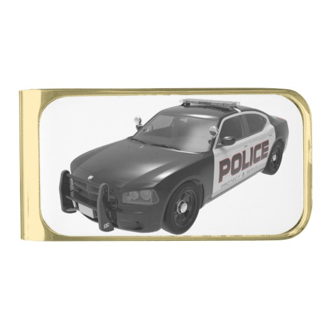 PD Police Academy Grad Graduates Car Gold Finish Money Clip (Front)