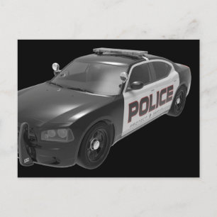 PD Police Law Enforcement Academy Grad Lights CUFF Postcard