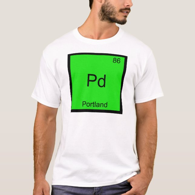 Pd - Portland City Chemistry Element Symbol Tee (Front)