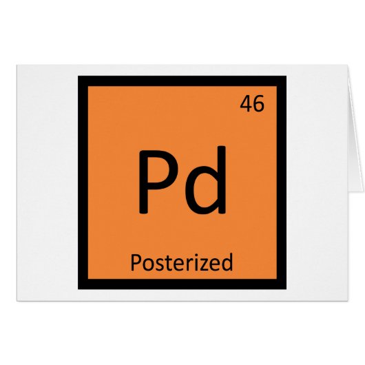 Pd - Posterized Meme Chemistry Periodic Table (Front Horizontal)