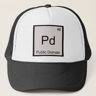 Pd - Public Domain Chemistry Element Symbol Tee Trucker Hat