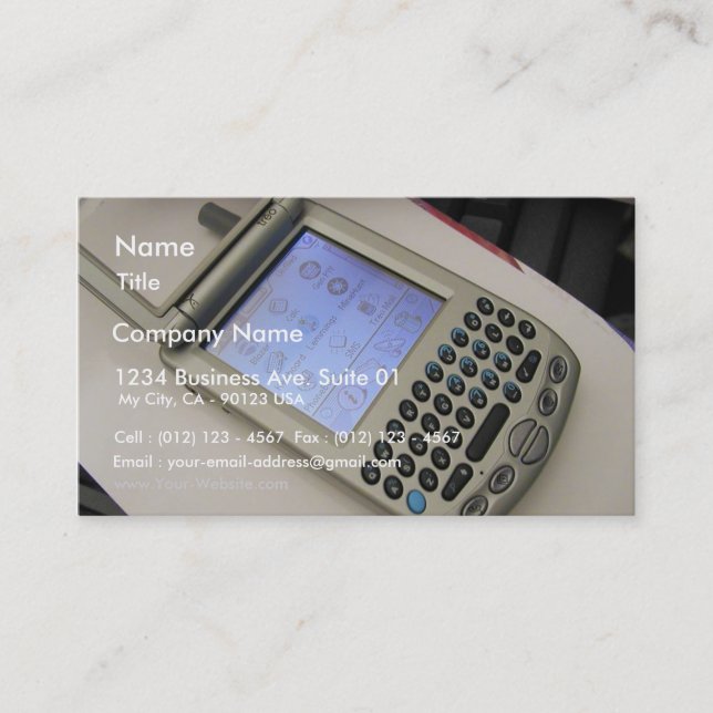 Pda Handhelds Cellphones Palms Business Card (Front)